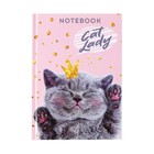 Колледж-тетрадь в твердой обложке 7БЦ, А5, 64 листа, Киса, блок в клетку, глянцевая ламинация - Фото 1