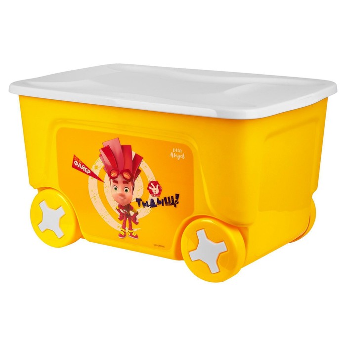 Ящик для хранения игрушек «Фиксики» на колесах, 50 литров - Фото 1