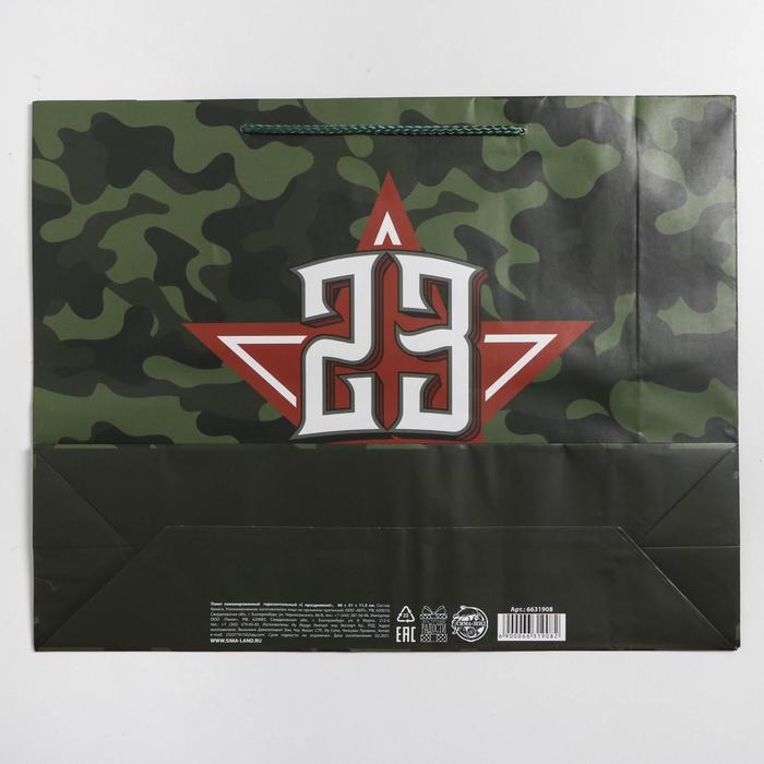 Пакет ламинированный горизонтальный «С праздником!», L 28 × 38 × 9 см 6631908