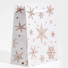 Пакет ламинированный вертикальный «Снежинки», S 11,5 × 14,5 × 5,5 см - Фото 2