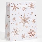 Пакет ламинированный вертикальный «Снежинки», S 11,5 × 14,5 × 5,5 см - Фото 3