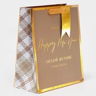 Пакет подарочный новогодний ламинированный «Загадай желание», 21.5×25×10 см 6959969