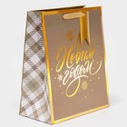 Пакет подарочный новогодний ламинированный «С Новым Годом», 25 х 30.5 х12.5 см 6959973