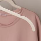 Вешалка-плечики для одежды, размер 44-46, флокированное покрытие, цвет белый - Фото 3