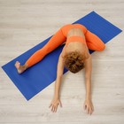 Коврик для йоги Sangh, 173х61х0,4 см, цвет тёмно-синий - Фото 6