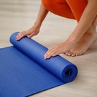 Коврик для йоги Sangh, 173х61х0,4 см, цвет тёмно-синий - Фото 7