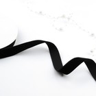 Лента бархатная, 20 мм, 18±1 м, чёрная №03 - Фото 1