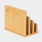 Подставка для разделочных досок и крышек Доляна, 18×10 см, 3 секции - Фото 5