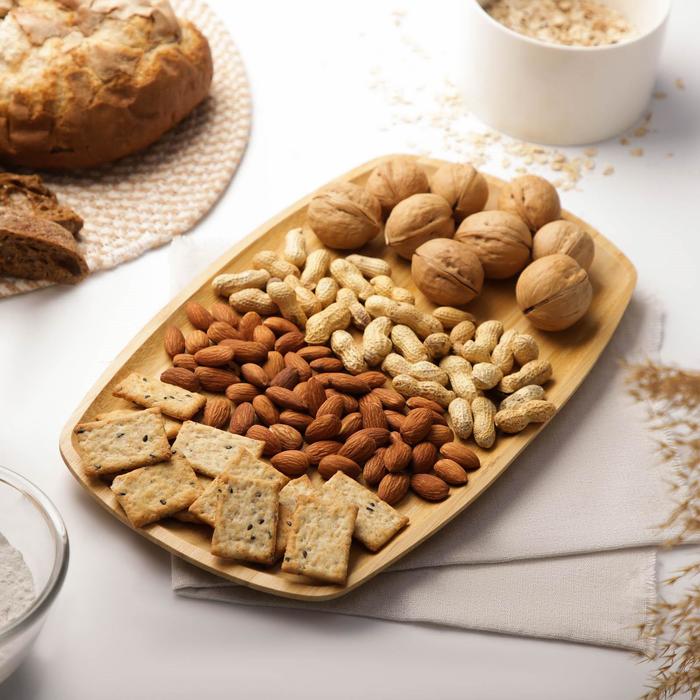 Блюдо для подачи Доляна Striata, овальное, 33×20 см, бамбук - Фото 1