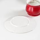 Сервиз керамический чайный «Шишечки», 12 предметов: чашка 200 мл, блюдце d=14.5 см, цвет красный - Фото 3