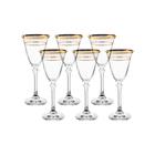 Набор бокалов для белого вина Asio, декор «Панто золото», 185 мл x 6 шт. - Фото 2