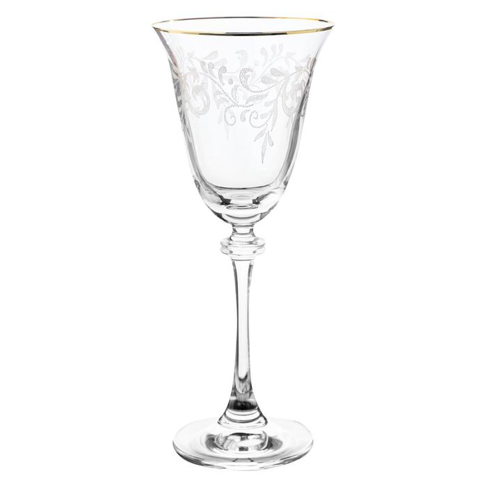 Набор бокалов для белого вина Asio, декор «Панто, затирка золото, отводка золото», 185 мл x 6 шт. - Фото 1