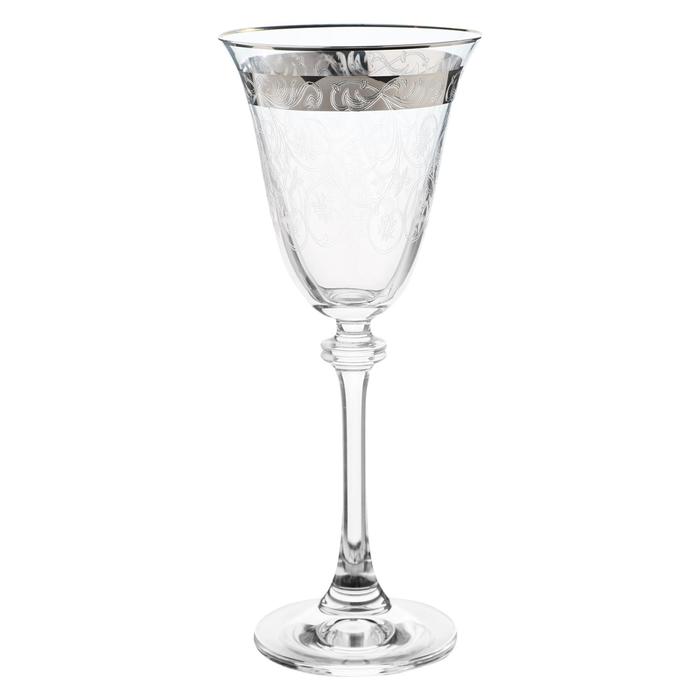 Набор бокалов для белого вина Asio, декор «Панто, платиновая лента», 185 мл x 6 шт. - Фото 1