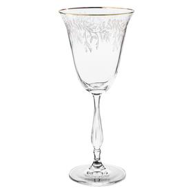 Набор бокалов для белого вина Fregata, декор «Панто, затирка золото, отводка золото», 185 мл x 6 шт.
