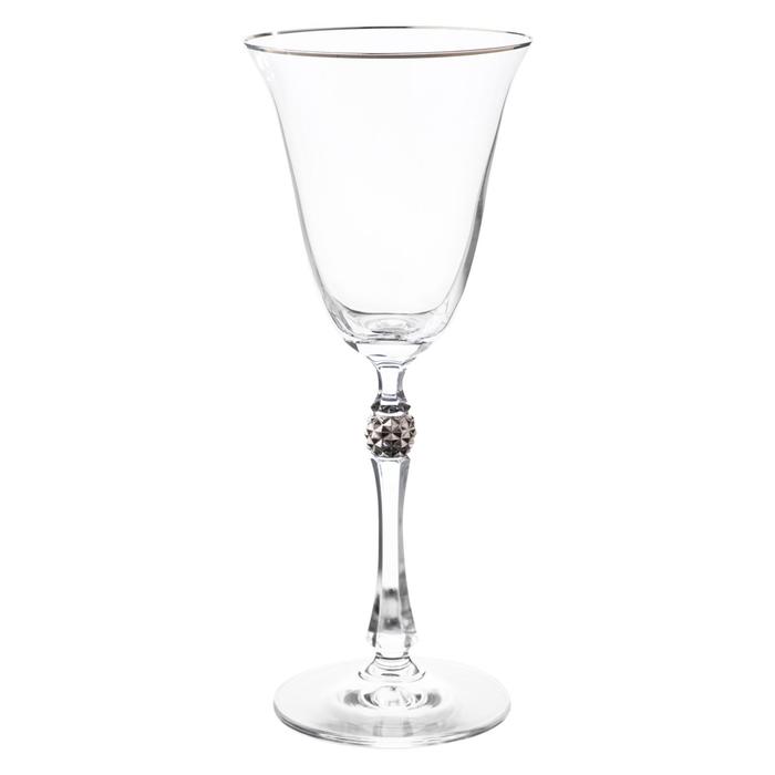 Набор бокалов для белого вина Parus, декор «Отводка платина, платиновый шар», 185 мл x 6 шт. - Фото 1