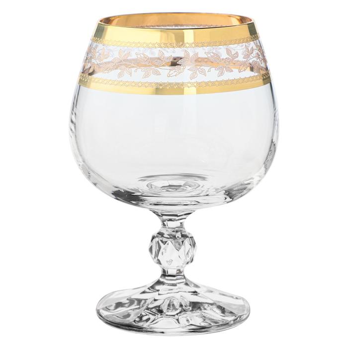 Набор бокалов для бренди Sterna, декор «Панто золото», 250 мл x 6 шт. - Фото 1