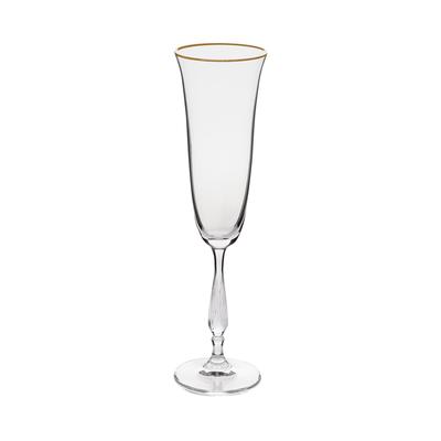 Набор бокалов для шампанского, декор «Отводка золото», 190 мл x 6 шт.