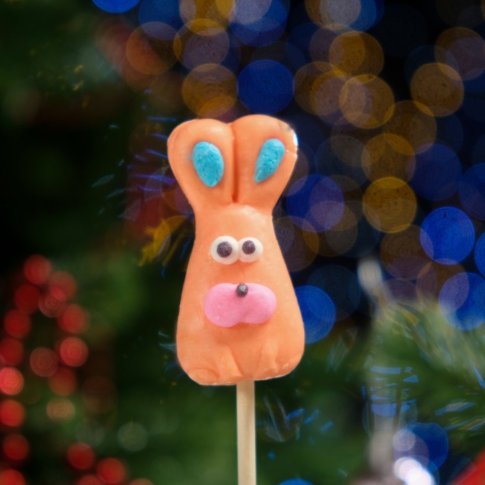 Карамель на палочке «Новогодний микс», кролик оранжевый, 22 г - Фото 1