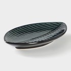 Блюдо сервировочное «Лист», керамика, 20×12.5 см, зелёное - Фото 2