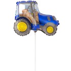 Шар фольгированный 12" «Трактор синий», мини-фигура - Фото 2