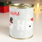 Носки женские новогодние в банке Perfect socks, белые 6918206 - фото 16558385
