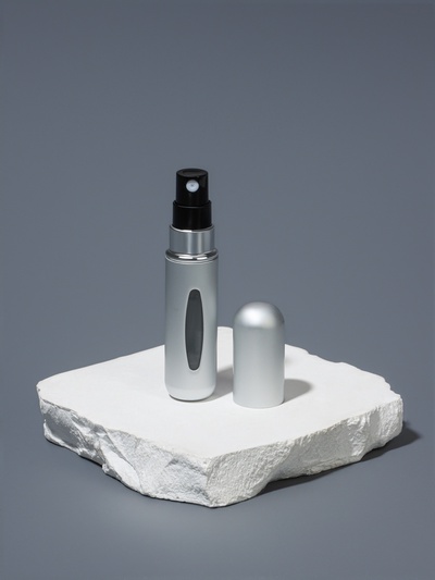 Атомайзер для парфюма, с распылителем, 5 мл, серебристый