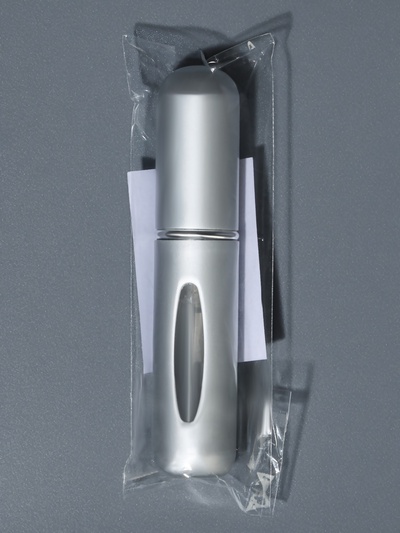 Атомайзер для парфюма, с распылителем, 5 мл, серебристый