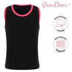 Майка-борцовка для гимнастики и танцев Grace Dance, р. 44, цвет чёрный/коралл - Фото 1