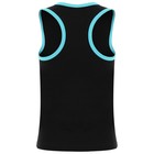 Майка-борцовка с цветной окантовкой, цвет чёрный/голубой, размер 32 7141598 Майка-борцовка с цветной окантовкой, цвет чёрный/голубой, размер 32 7141598