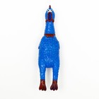 Игрушка пищащая "Задумчивая курица" малая для собак, 16,5 см, ярко-синяя - Фото 2