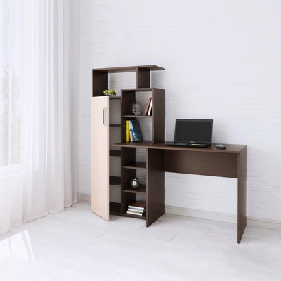 Стол компьютерный «Квартет – 7», 1508×500×1500 мм, цвет венге/дуб молочный