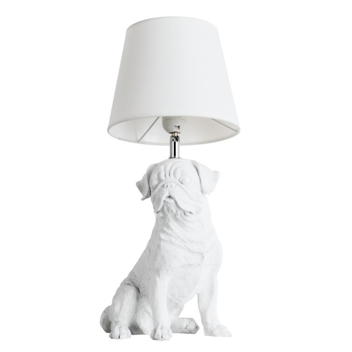 Настольная лампа BOBBY, 1x40Вт E27, цвет белый - Фото 1