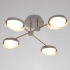 Люстра 1852/4 LED 64 Вт 3000-6000К серо-золотой 65×65×17 см BayerLux - фото 35364497