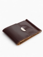 Зажим для купюр на кнопке, для монет, карт, коричневый - Фото 3