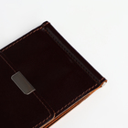 Зажим для купюр на кнопке, для монет, карт, коричневый - Фото 6