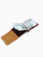 Зажим для купюр на кнопке, для монет, карт, коричневый - Фото 8