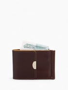 Зажим для купюр на кнопке, для монет, карт, коричневый - Фото 9