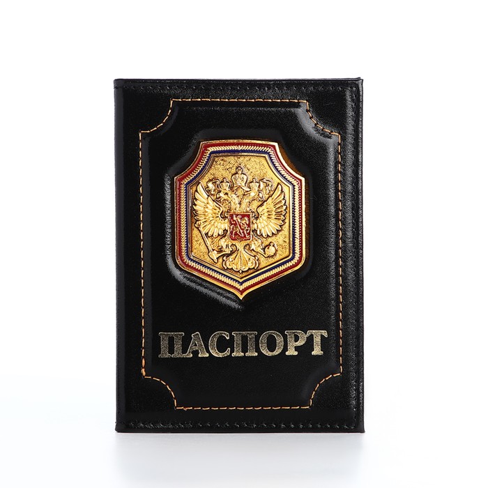 Обложка для паспорта, цвет чёрный - фото 1908747877