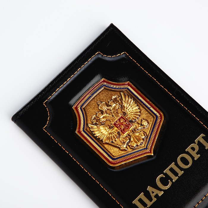 Обложка для паспорта, цвет чёрный - фото 1908747880