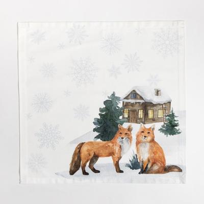 Набор новогодний «Этель» Forest animals, скатерть 150×180±2 см с ГМВО, салфетки 40×40 см-8 штук