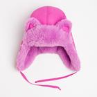 Шапка «Алина» для девочки, цвет лиловый, размер 50 - Фото 2
