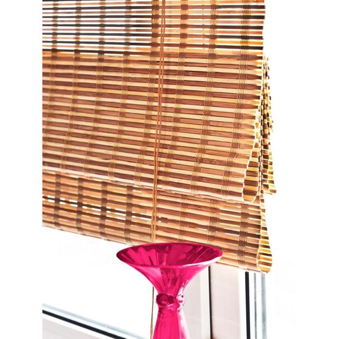 Римские штора из бамбука, 90х160 см, цвет микс