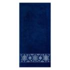 Новогоднее полотенце махровое "Снежинки ажурные" 30х60 см, 100% хлопок, 360гр/м2 - Фото 2