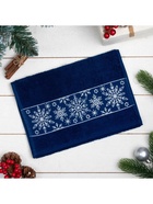 Полотенце новогоднее махровое «Этель. Снежинки ажурные», 30×60 см, хлопок 100% - Фото 2