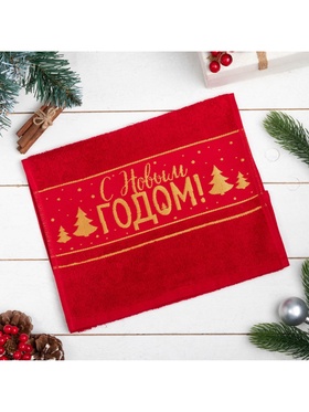 Полотенце новогоднее махровое «Этель. С новым годом», 30×60 см, хлопок 100%