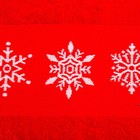 Новогоднее полотенце махровое "Snowflakes" 30х60 см, 100% хлопок, 360гр/м2 - Фото 3