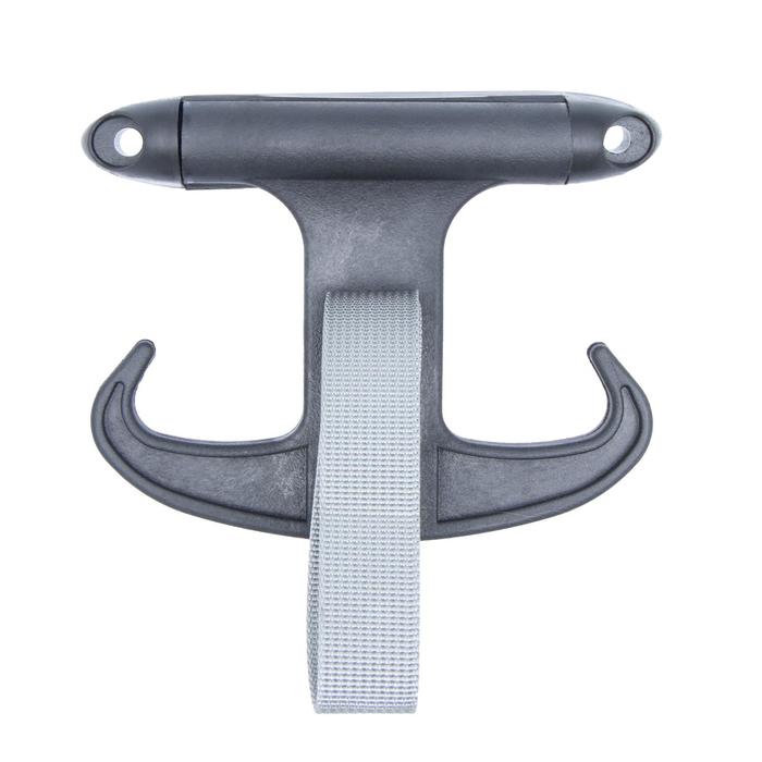 Крючок в автомобиль, крепление под саморез, черный - Фото 1