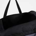 Сумка дорожная на молнии, с увеличением, 3 наружных кармана, длинный ремень, цвет чёрный/серый - фото 45375841