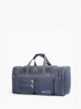 Сумка дорожная на молнии, с увеличением, 5 наружных карманов, цвет серый