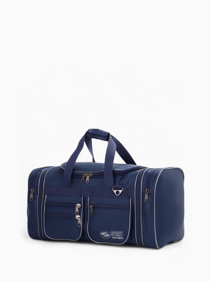 Сумка дорожная на молнии, с увеличением, 5 наружных карманов, цвет синий - Фото 1